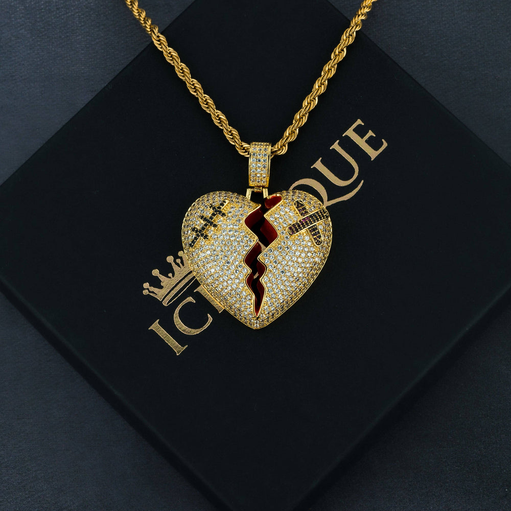 Broken Heart Pendant - ICECLIQUE JEWELRY 