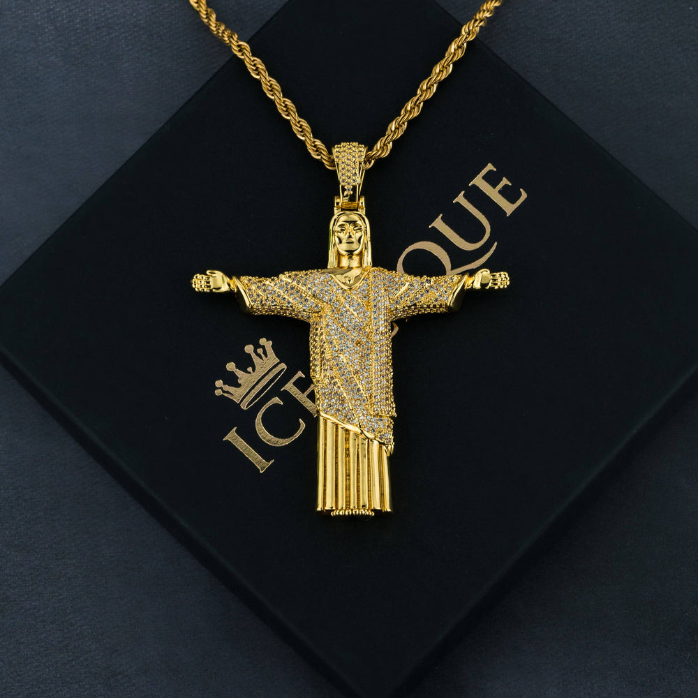 Iced Jesus Pendant - ICECLIQUE JEWELRY 