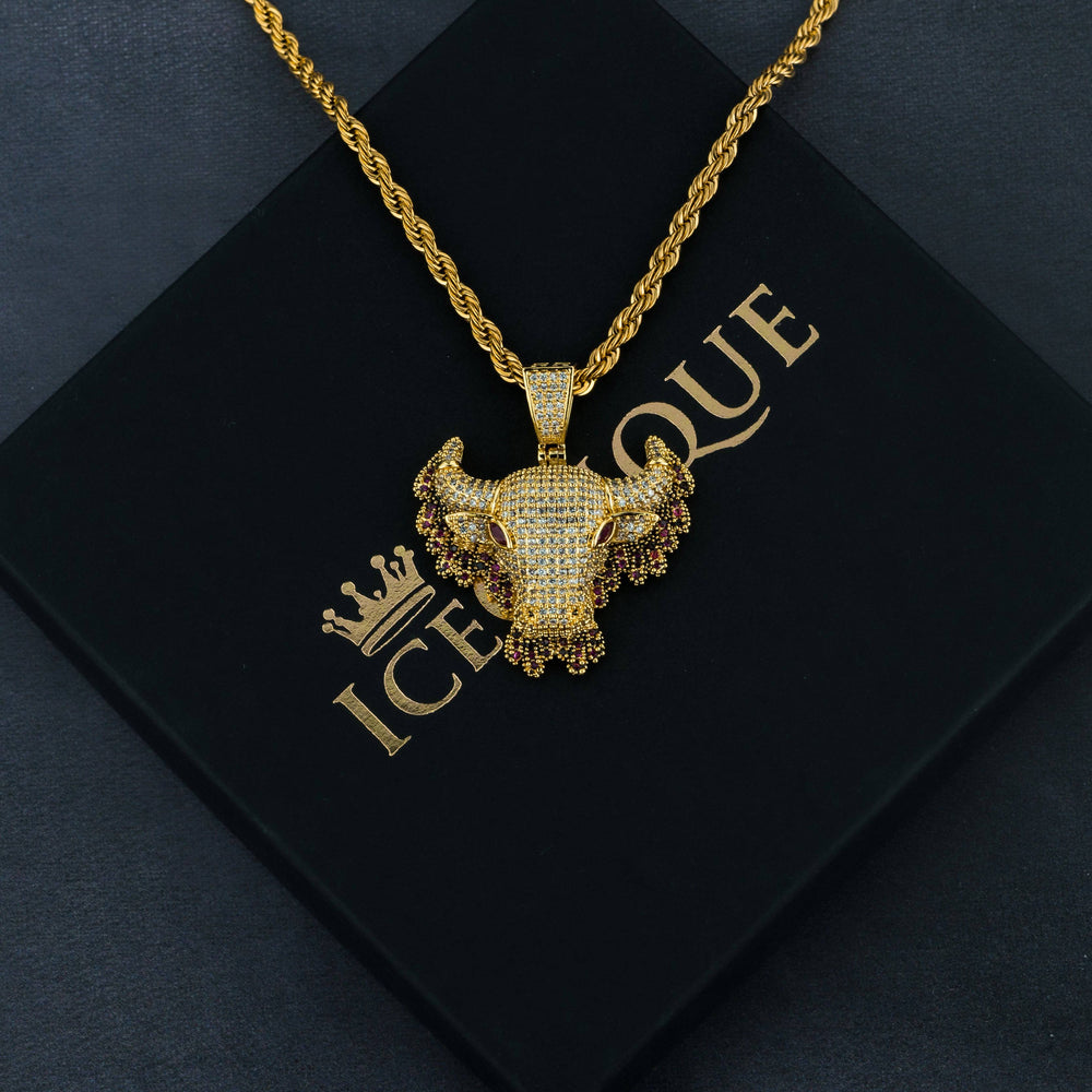 Iced Dripping Cow Pendant - ICECLIQUE JEWELRY 