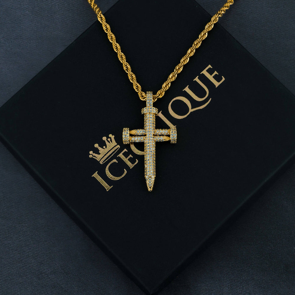 Nail Cross Pendant - ICECLIQUE JEWELRY 