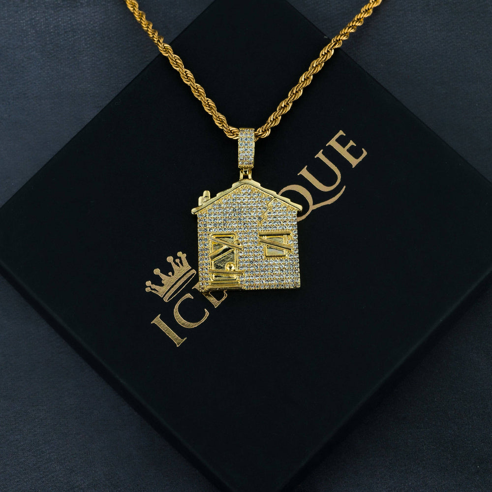 Trap House Pendant - ICECLIQUE JEWELRY 