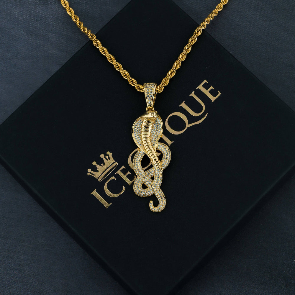 Iced Cobra Pendant - ICECLIQUE JEWELRY 