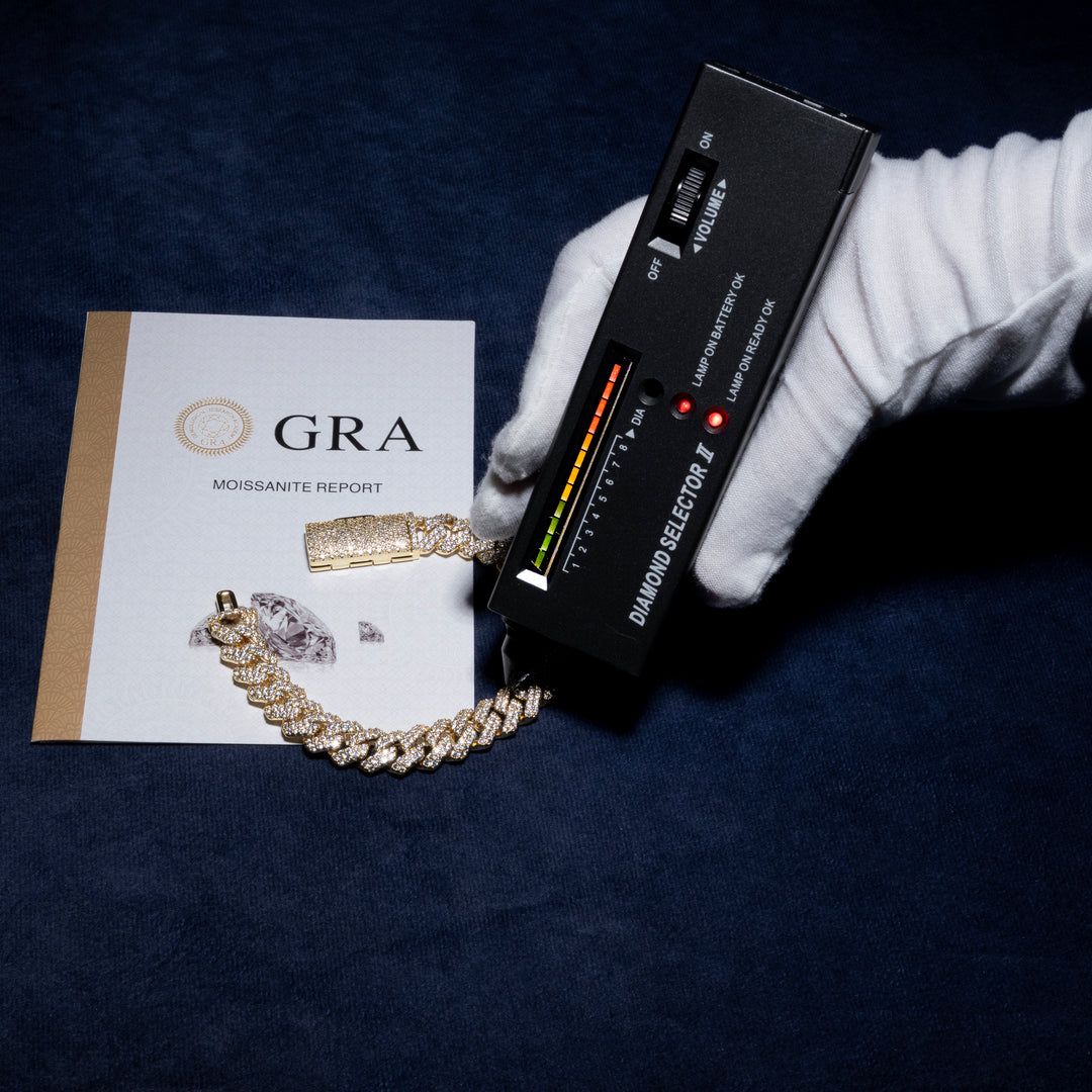 12-18MM Cuban Bracelet - Moissanite & S925