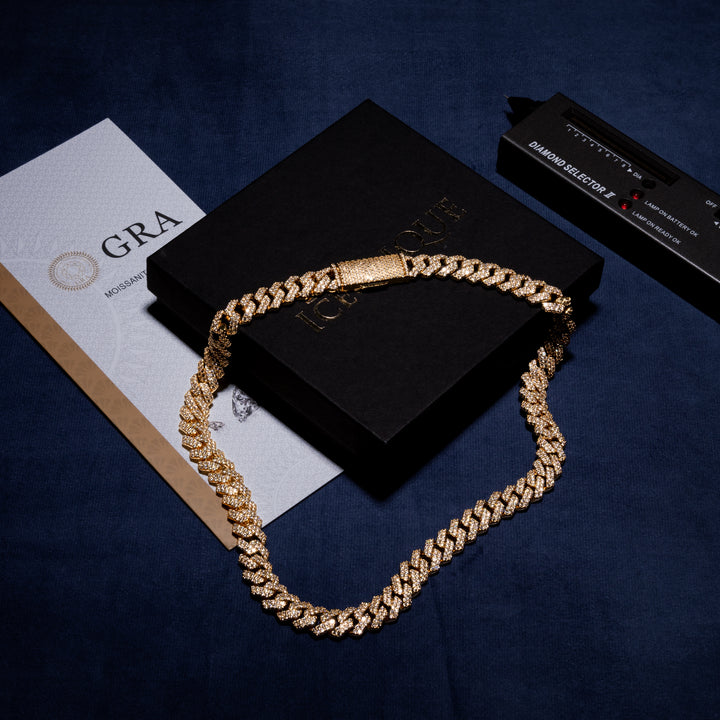 12MM Cuban Chain - Moissanite & S925
