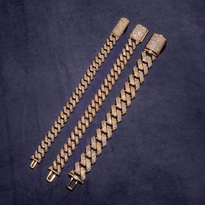 12-18MM Cuban Bracelet - Moissanite & S925