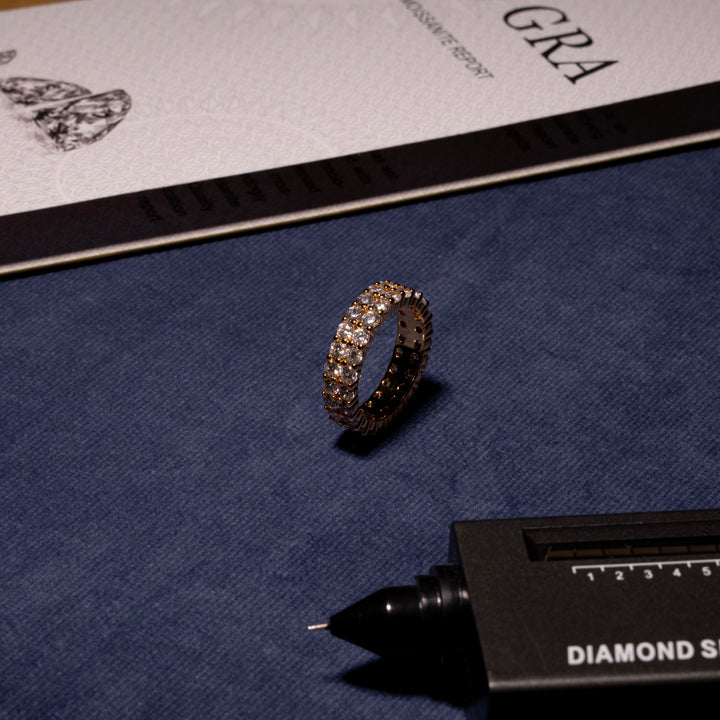 2 Row Eternity Ring - Moissanite & S925