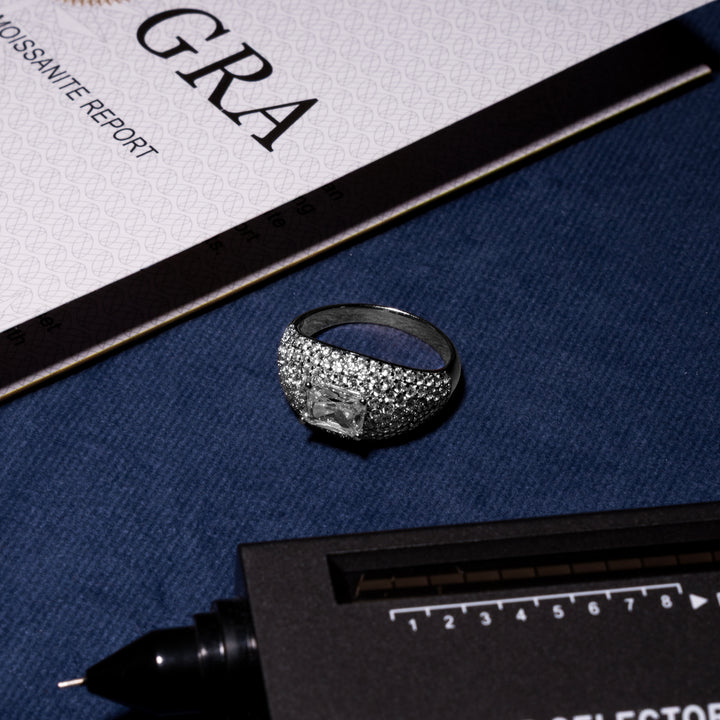 Emerald Cut Ring - Moissanite & S925