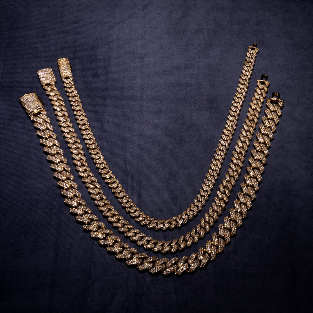 12-18MM Cuban Chain - Moissanite & S925