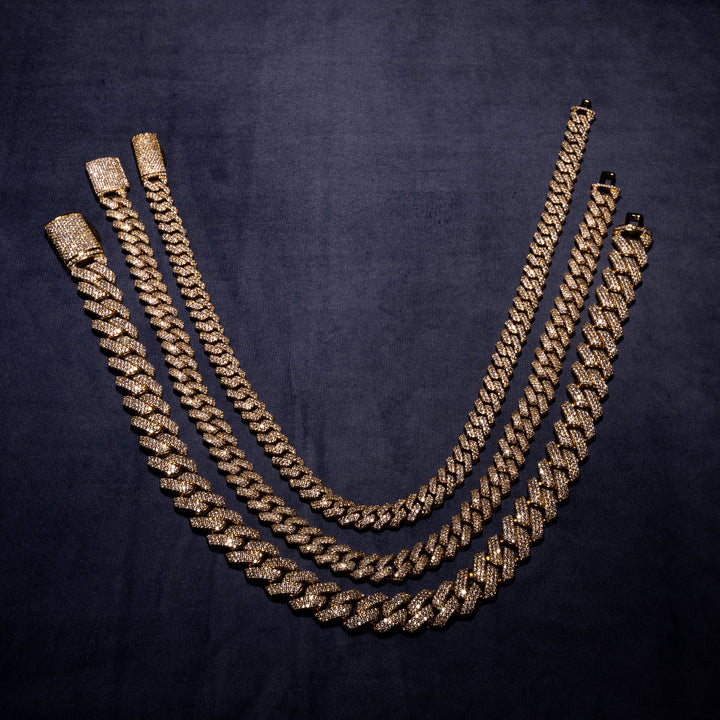 12-18MM Cuban Chain - Moissanite & S925