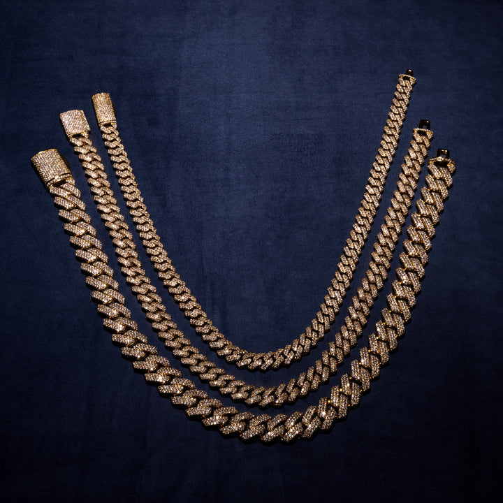 12-18MM Cuban Chain - Moissanite & S925