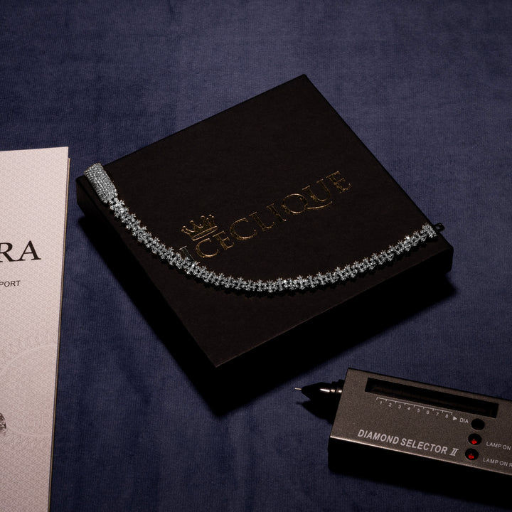 8MM Cross Cuban Bracelet - Moissanite & S925
