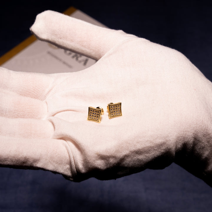 Square Earrings - Moissanite & S925