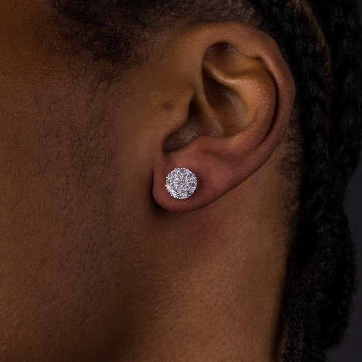 8mm Round Cluster Earrings