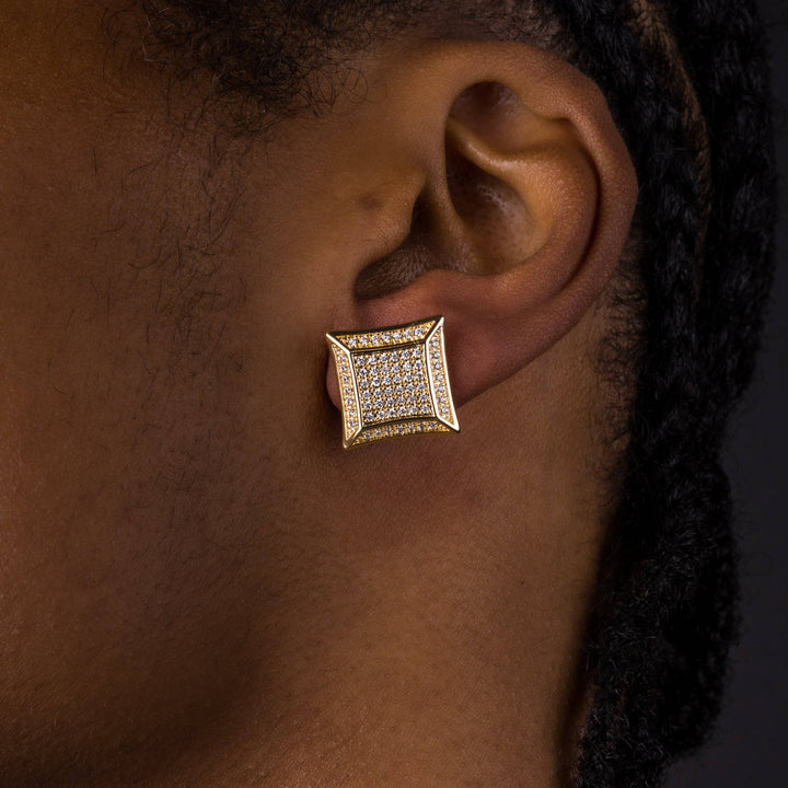 15mm Iced Square Earrings