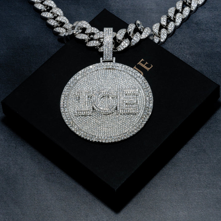 Custom Letter Layered Round Pendant