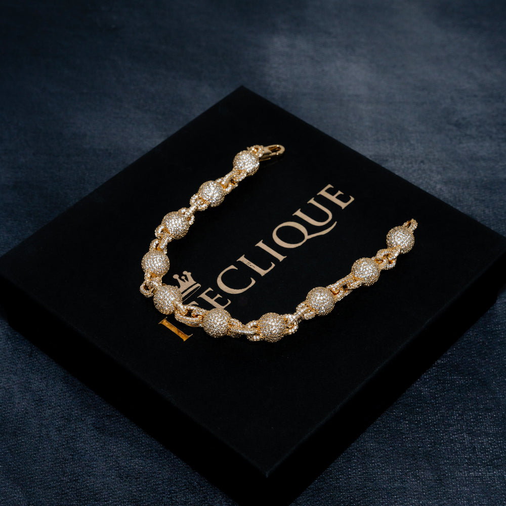 8MM Iced Bead Bracelet - ICECLIQUE JEWELRY 