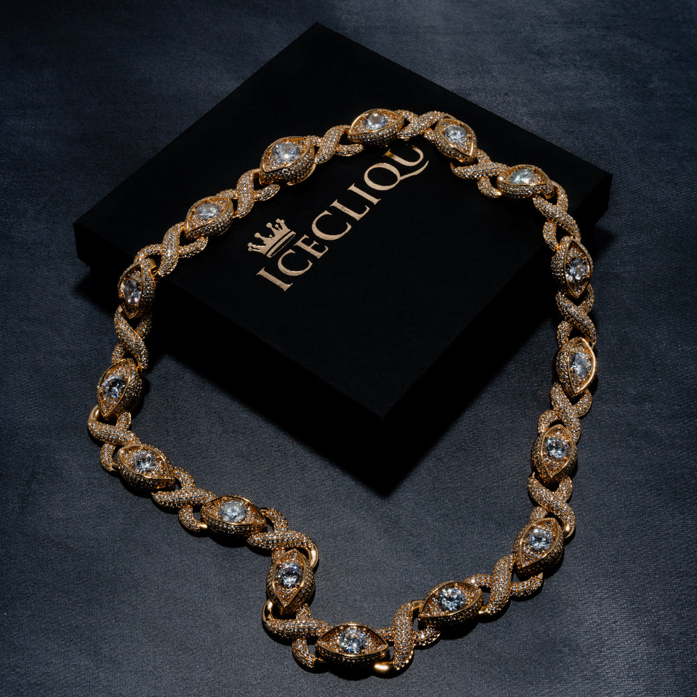 18MM Iced Eye Chain - ICECLIQUE JEWELRY 
