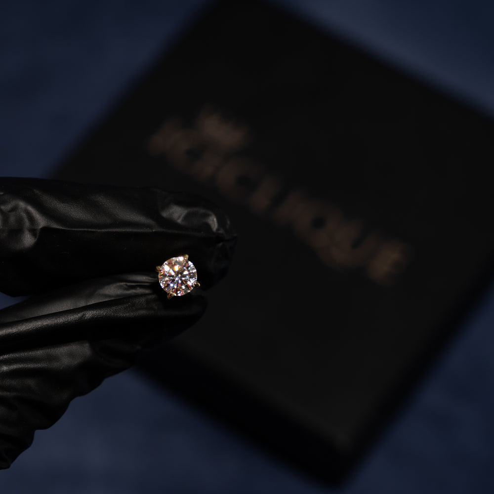 1ct Claw Earrings - Moissanite & S925 - ICECLIQUE JEWELRY 