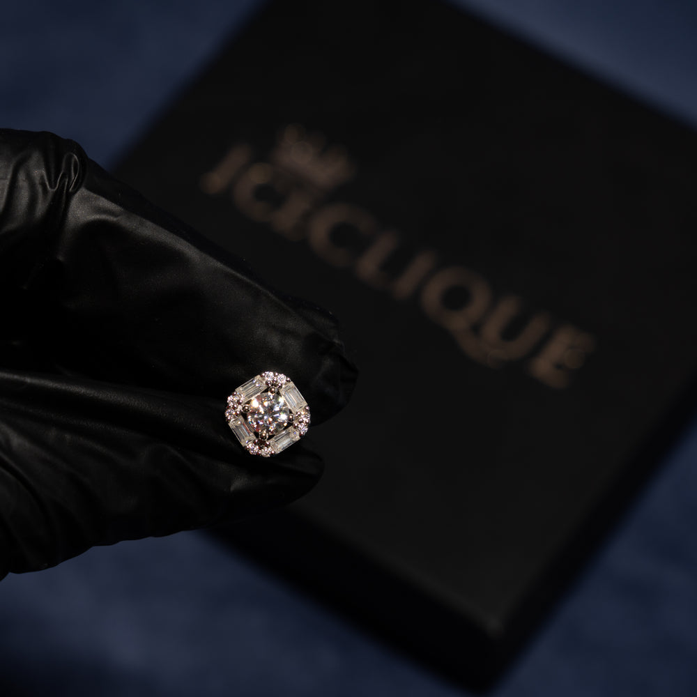 11mm Baguette Earrings - Moissanite & S925 - ICECLIQUE JEWELRY 
