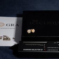 10mm Flower Earrings - Moissanite & S925