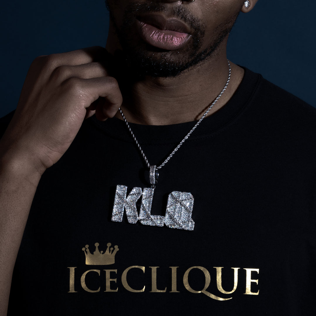 Custom Barbed Wire Letter Pendant - ICECLIQUE JEWELRY 