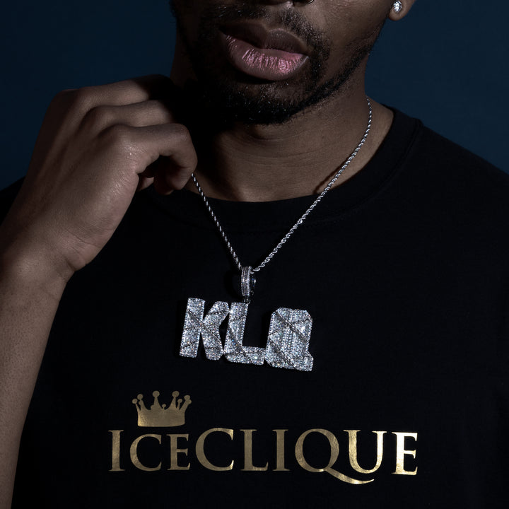Custom Barbed Wire Letter Pendant - ICECLIQUE JEWELRY 