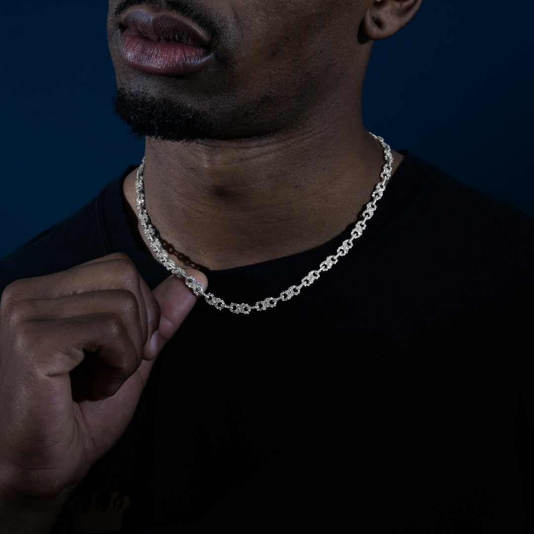 6mm Infinity Link Chain - Moissanite & S925