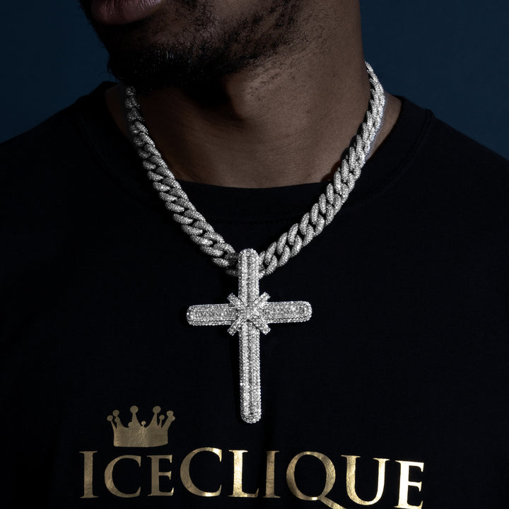 Large Cross Pendant - ICECLIQUE JEWELRY 