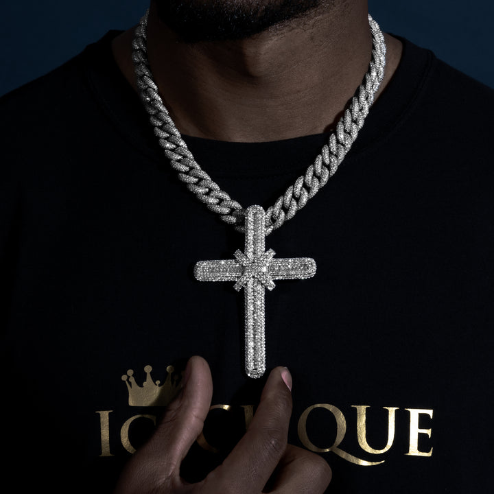 Large Cross Pendant - ICECLIQUE JEWELRY 