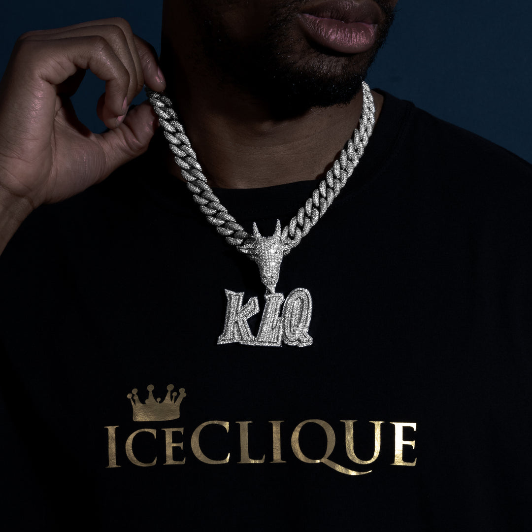 Custom Letter GOAT Pendant - ICECLIQUE JEWELRY 