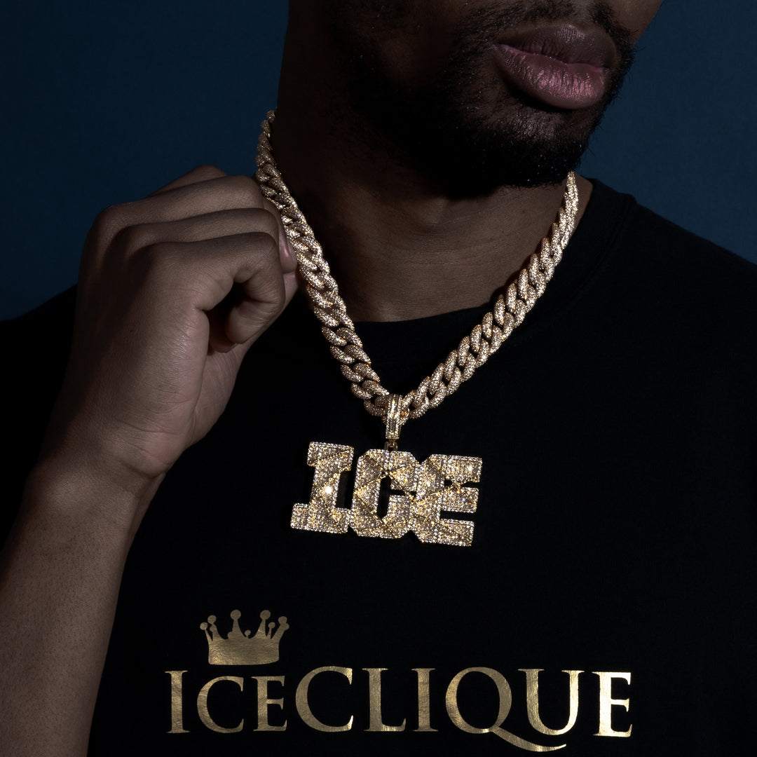 Custom Barbed Wire Letter Pendant - ICECLIQUE JEWELRY 