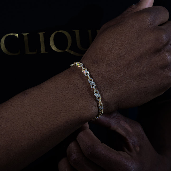 6MM Infinity Link Bracelet - Moissanite & S925