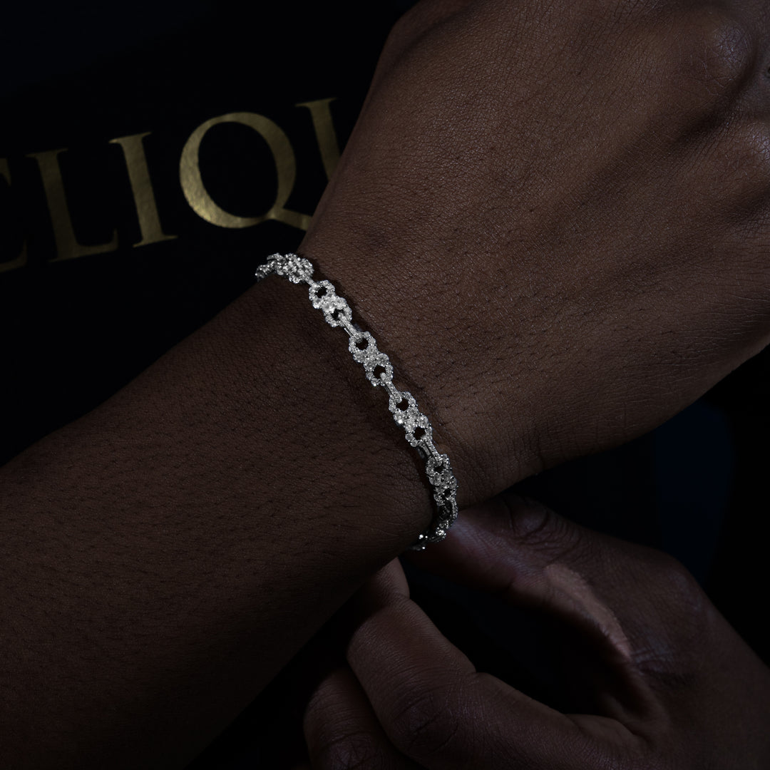 6MM Infinity Link Bracelet - Moissanite & S925