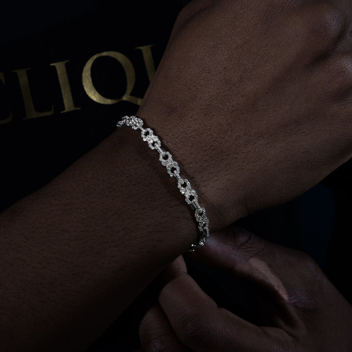 6MM Infinity Link Bracelet - Moissanite & S925