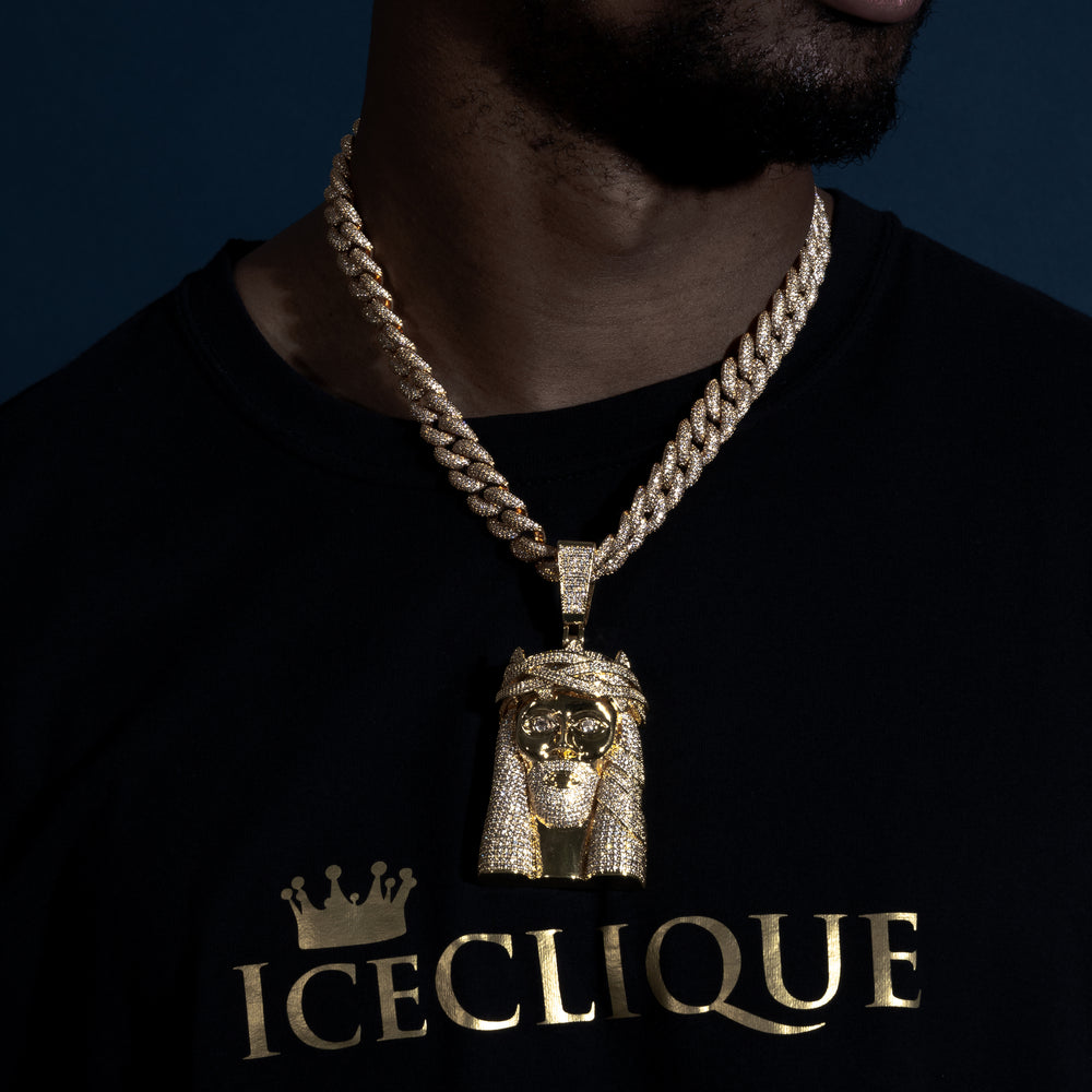 Micro Pave Jesus Pendant - ICECLIQUE JEWELRY 