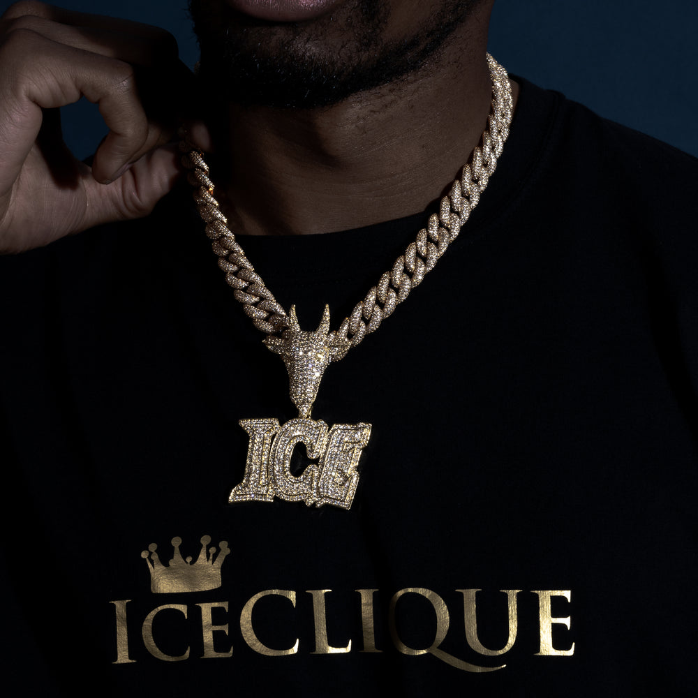 Custom Letter GOAT Pendant - ICECLIQUE JEWELRY 