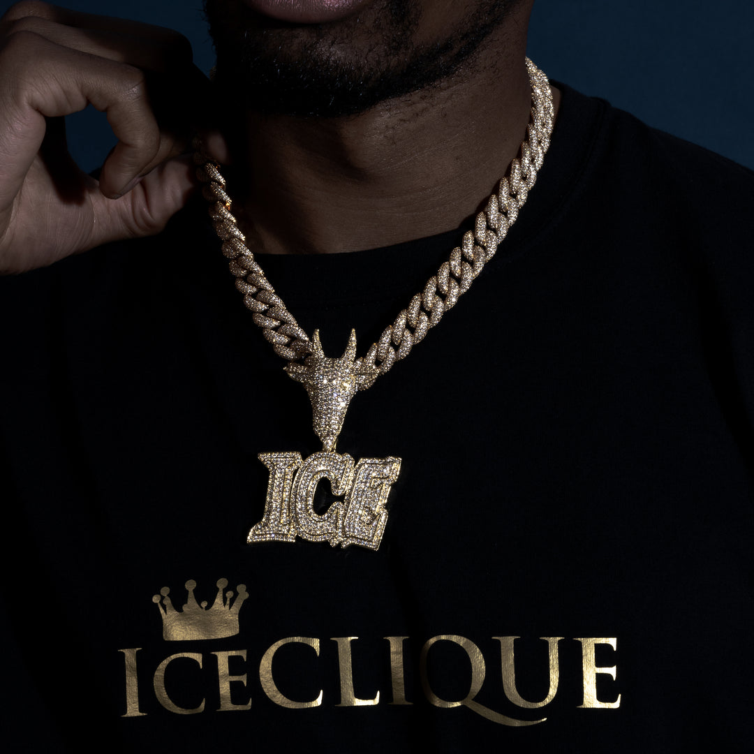 Custom Letter GOAT Pendant - ICECLIQUE JEWELRY 
