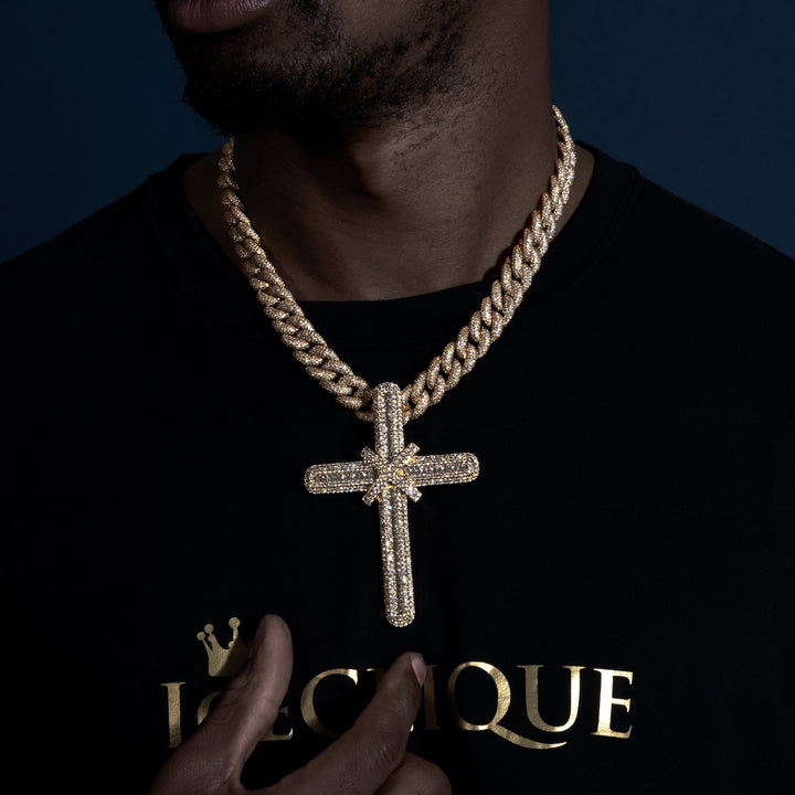 Large Cross Pendant - ICECLIQUE JEWELRY 
