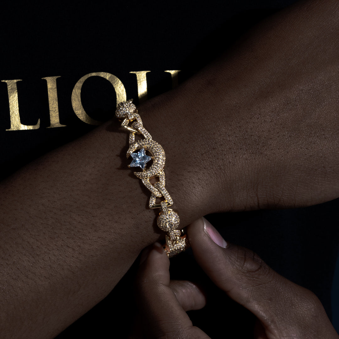 Moon & Star Bracelet - ICECLIQUE JEWELRY 