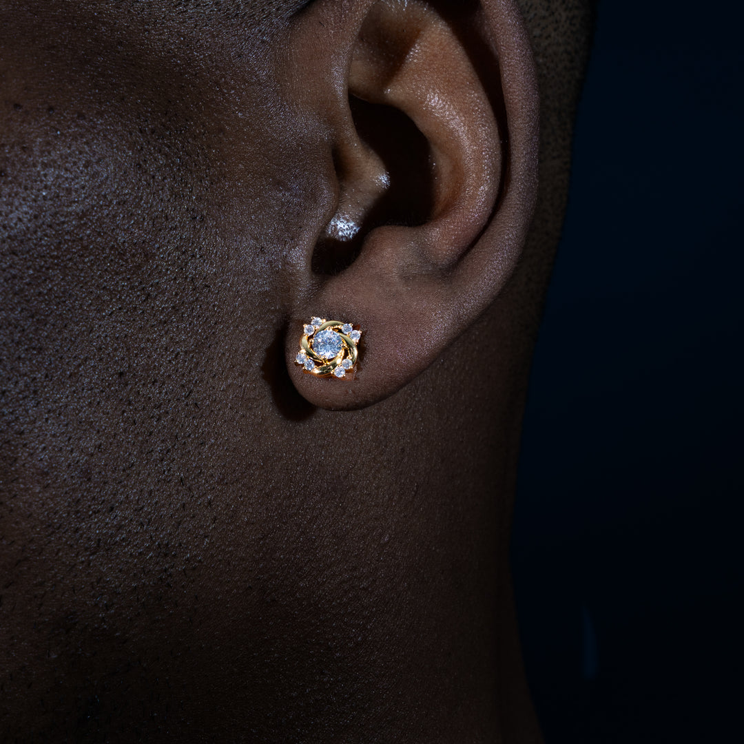 8mm 0.8ct Rose Earrings - Moissanite & S925