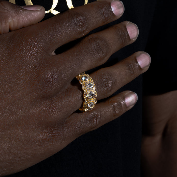 Pear Cut Eternity Ring - ICECLIQUE JEWELRY 