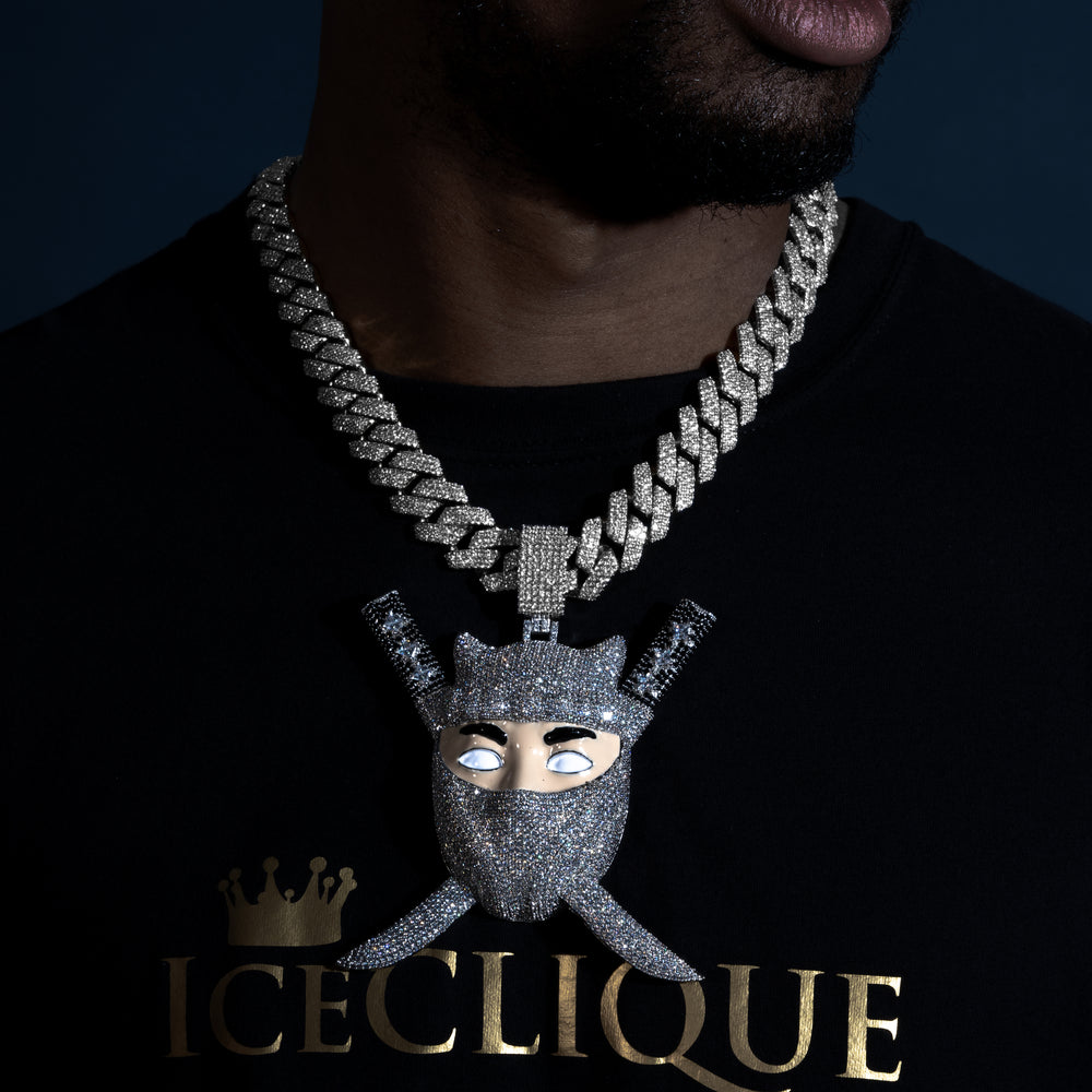 Big Ninja Pendant - ICECLIQUE JEWELRY 