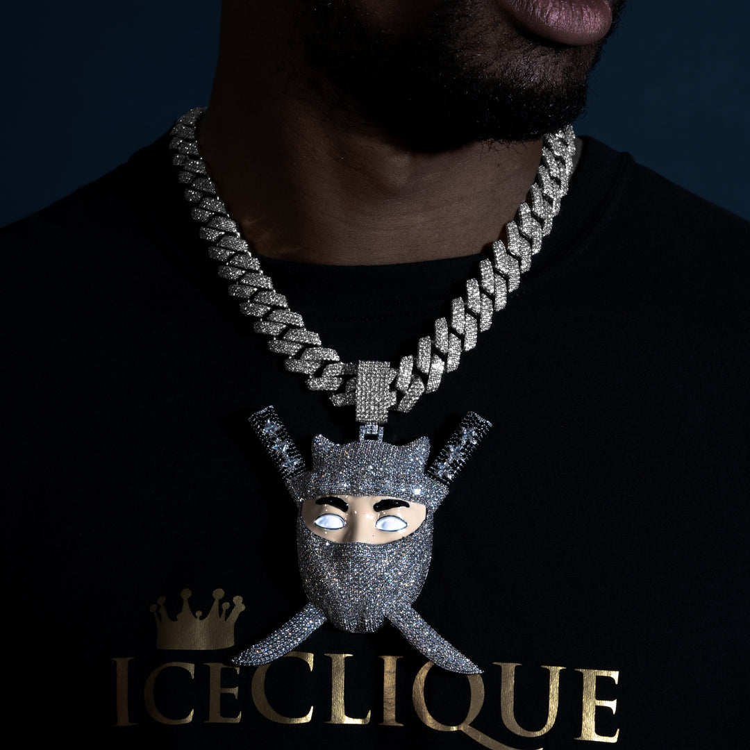 Big Ninja Pendant - ICECLIQUE JEWELRY 