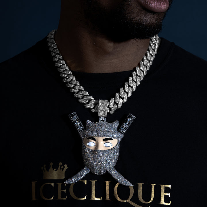 Big Ninja Pendant - ICECLIQUE JEWELRY 