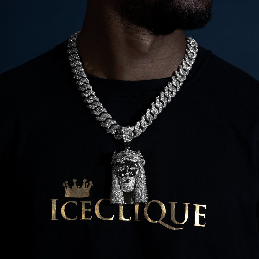 Micro Pave Jesus Pendant - ICECLIQUE JEWELRY 