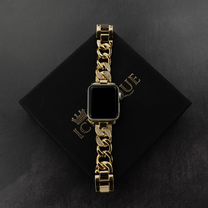 Iced Out Cuban Apple Watch Band