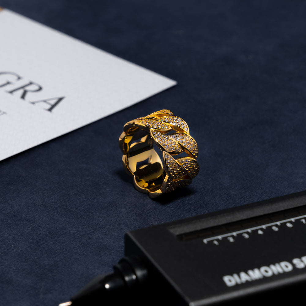 Cuban Ring - Moissanite & S925 - ICECLIQUE JEWELRY 
