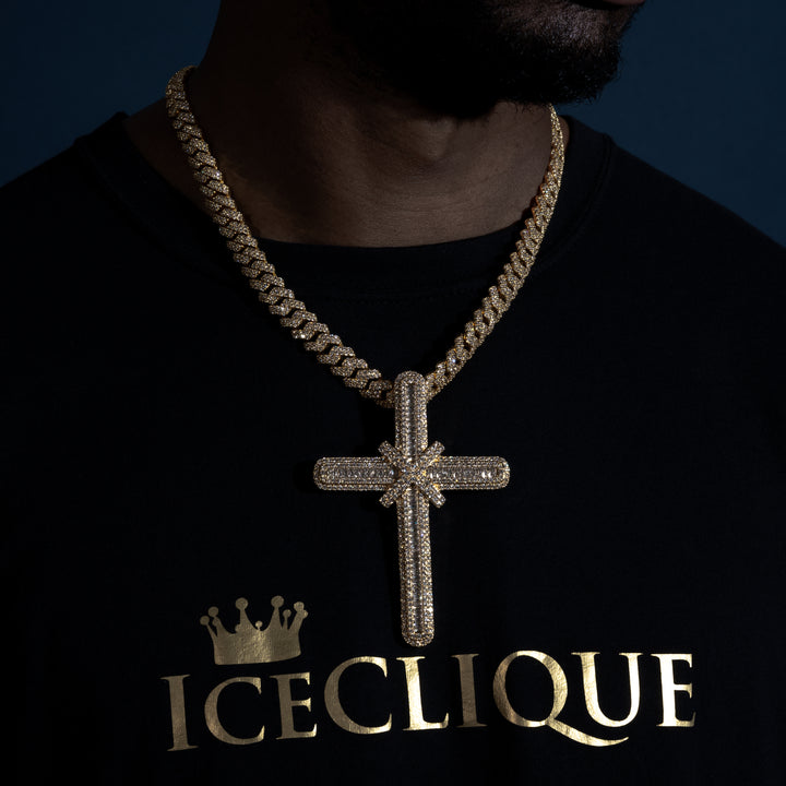 Large Cross Pendant - ICECLIQUE JEWELRY 