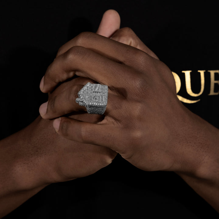 Baguette House Ring - Moissanite & S925