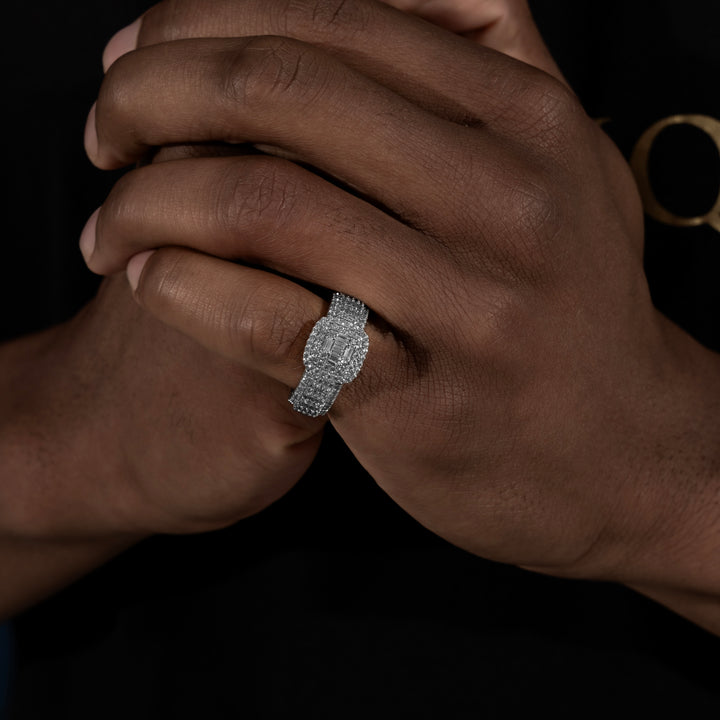 Baguette Eternity Ring - Moissanite & S925
